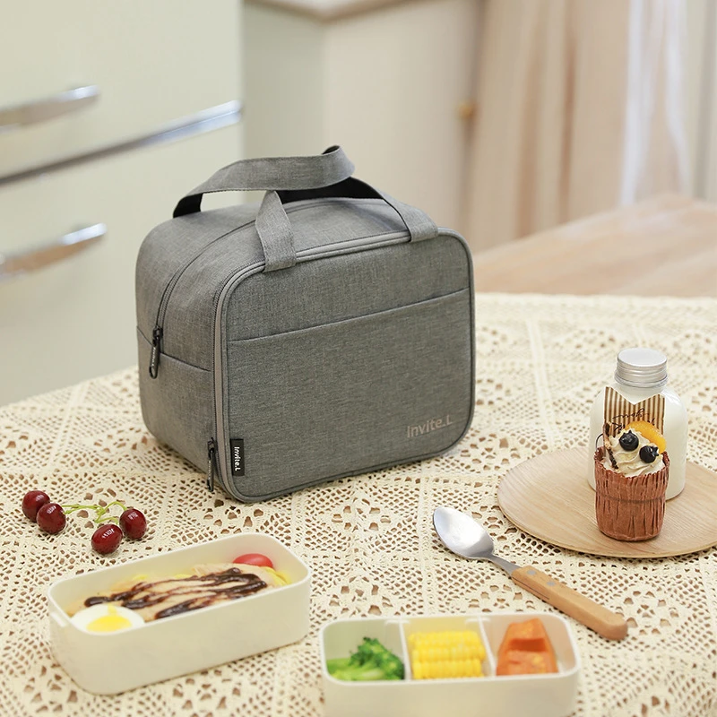 

Double-layer Waterproof Portable Lunch Box Bag Fashion Large-Capacity Lunch bag Portable Fresh Lunch Insulation Bag