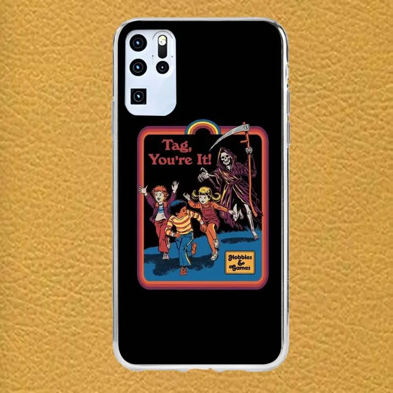 Чехол для телефона в стиле ретро Huawei P40 Y9 Y7 P20 P30 Y6 Y5 8s 8x10 10i Psmartz nova 6se E3 Pro прозрачный