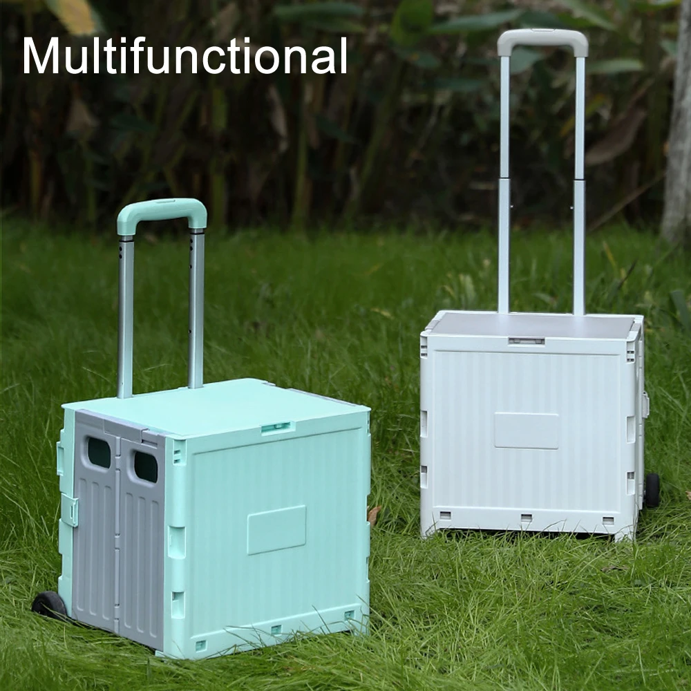 Уличная Складная портативная тележка для покупок ручной толчок пикника кемпинга