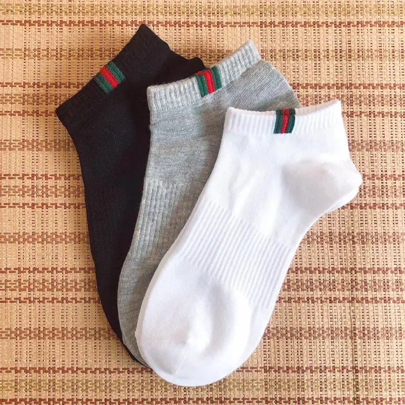 

Women Cotton Socks Quality Breathable Female Ship Socks Lover Girl Student Short Socks Winter Sports Socks Pure White Black Gray