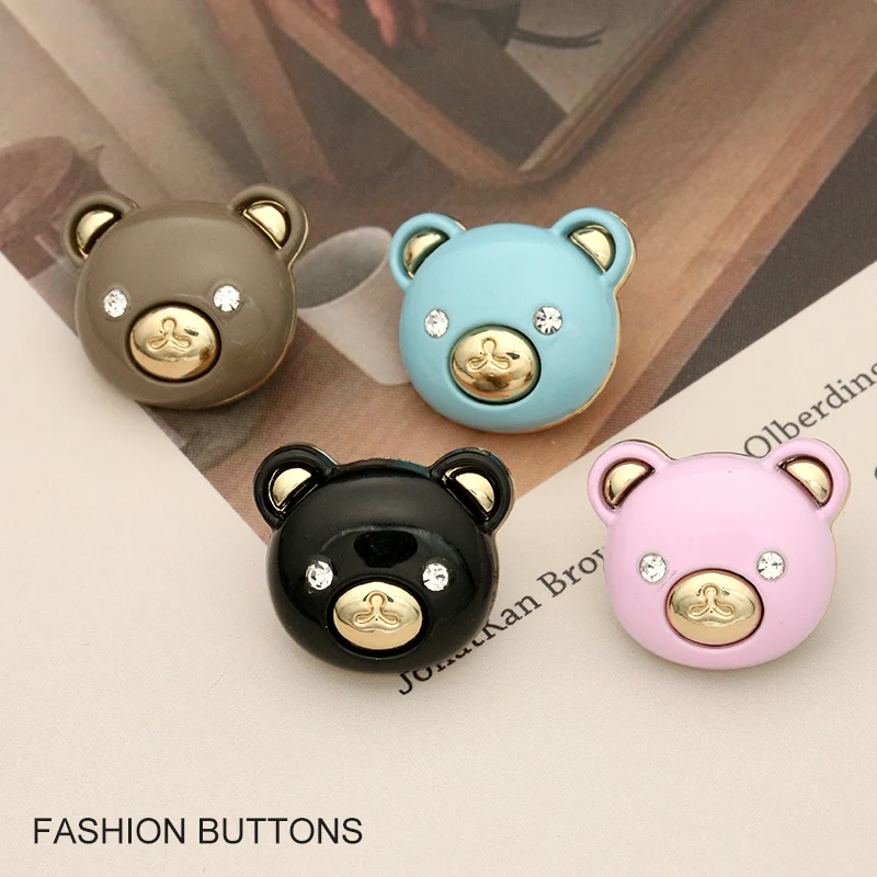 6 шт. Bear зимний брендовый Декор роскошные украшения для шитья золотые пуговицы