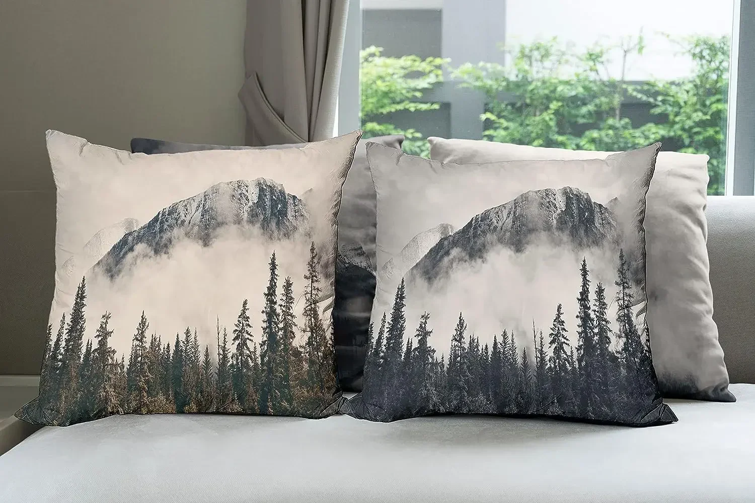 Наволочка Fog Peak Hills Wild Nature современная односторонняя цифровая печать 45x45 см