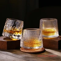top design spin gyro relieve stress whiskey glasses fuuny brandy snifter xo chivas whisky rock glass bar restaurant desserts cup