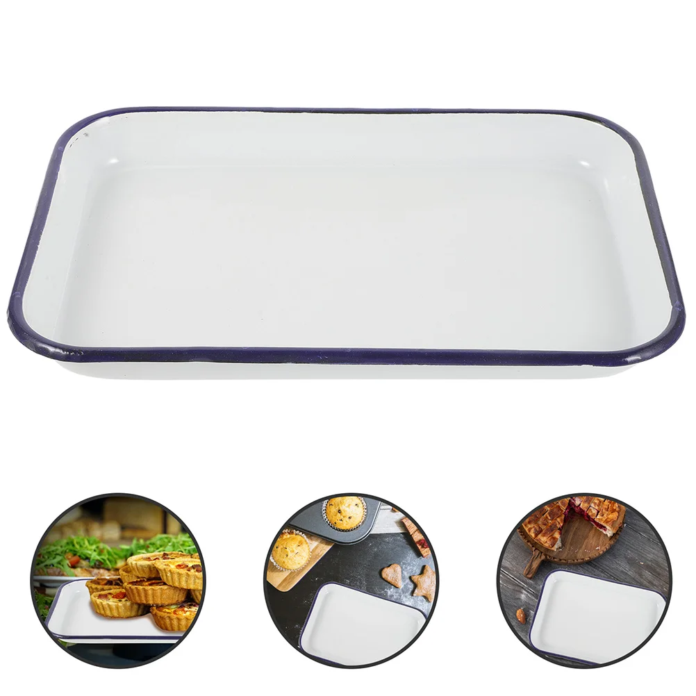 

Rectangular Enamel Baking Pan Pie Baking Pan Food Baking Pan Multi-functional Baking Pan for Kitchen