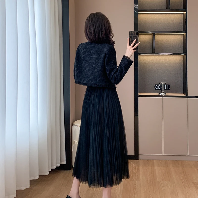 Женский комплект из двух предметов роскошный Очаровательный Комплект твидовая