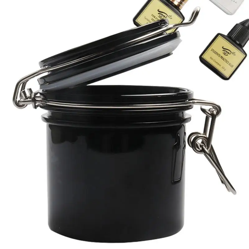 

Lash Glue Storage Container Eyelash Extension Glue Holder Jar Portable Lash Glue Holder Jar For Women Girls Air Tight Lock