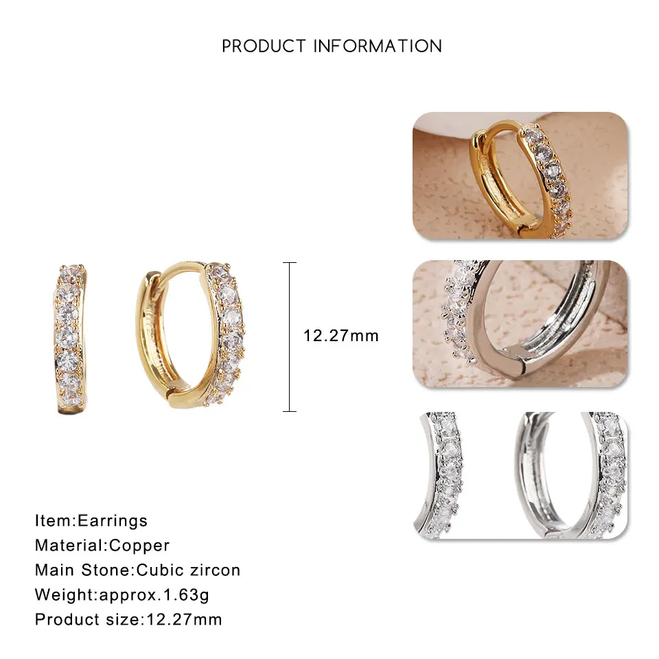 Серьги-кольца женские бирюзовые геометрической формы с фианитом