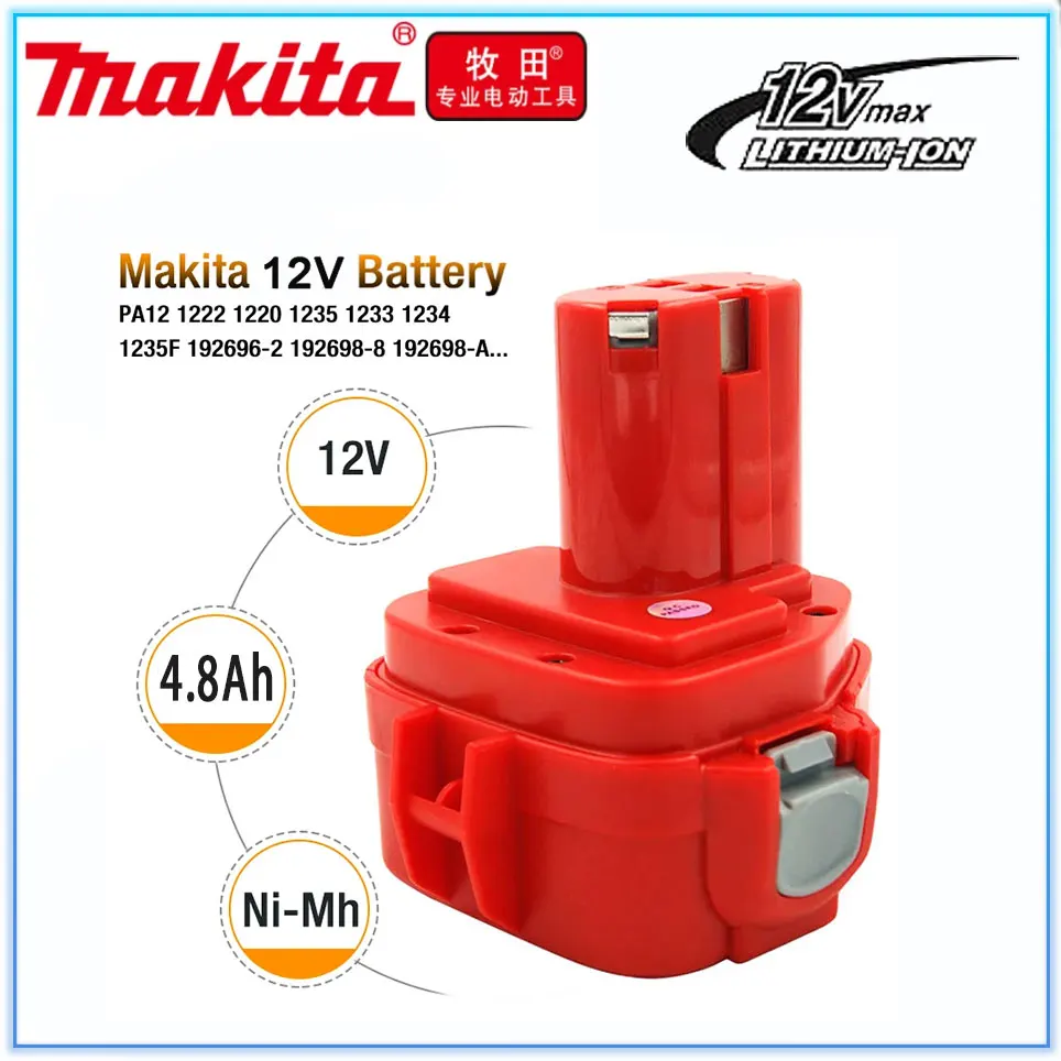 Makita PA12 12 В 48000 мАч Ni-CD аккумуляторы Сменная батарея электроинструменты Bateria 1220 1222