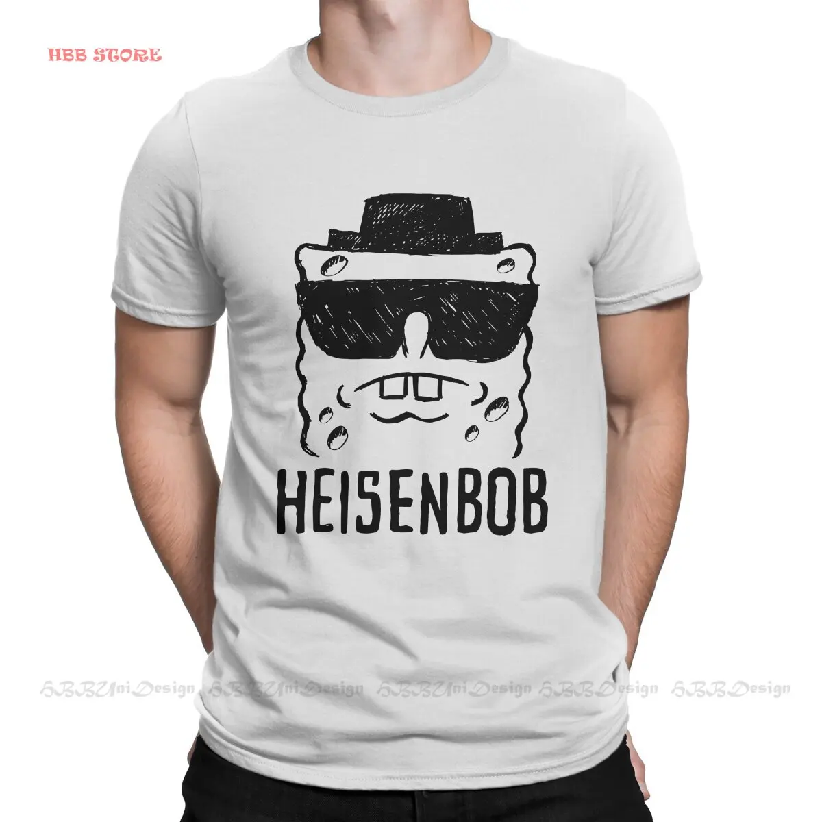 Sponge Parody Heisenbob Unique TShirt Breaking Bad Walter White TV Comfortable New Design Gift Clothes  T Shirt Stuff Hot Sale