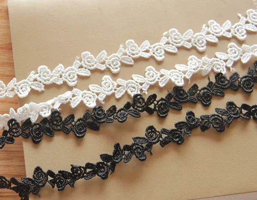 Водорастворимая кружевная лента с цветочной вышивкой ткань для шитья одежды