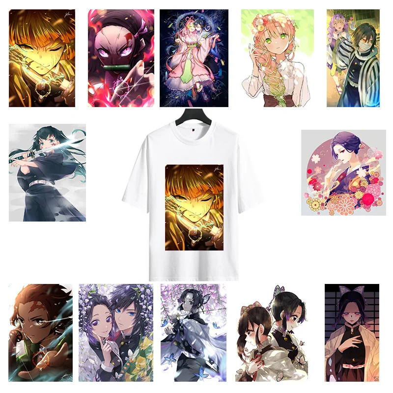 Виниловые наклейки 3D с мультяшным изображением рассекающего демонов в японском