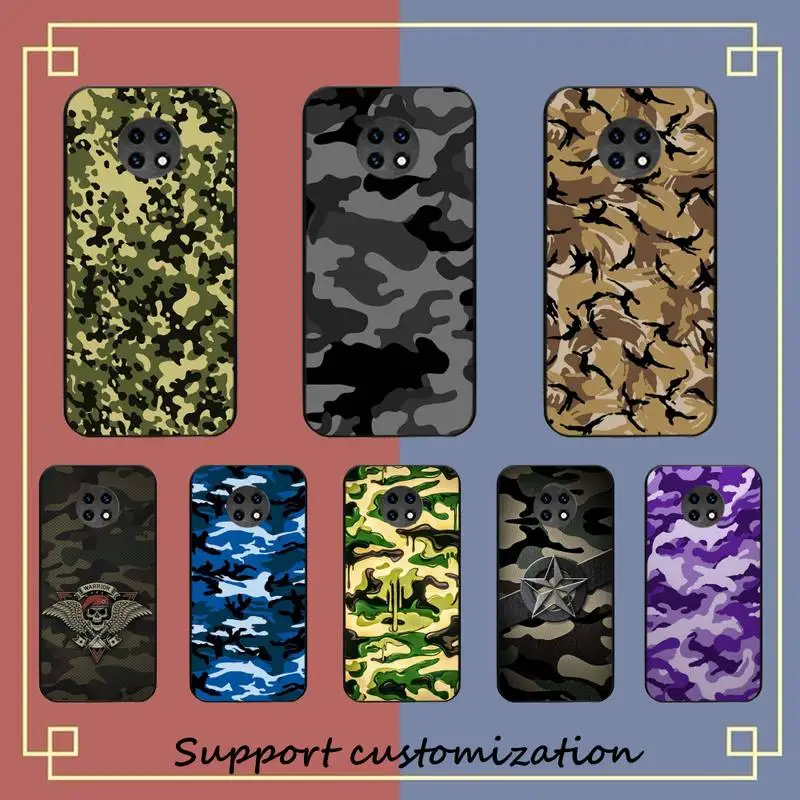 

Camo Military Army Phone Case For Xiaomi Redmi Note 8A 7 5 Note 8pro 8T 9Pro TPU Coque for note 6pro Funda Capa