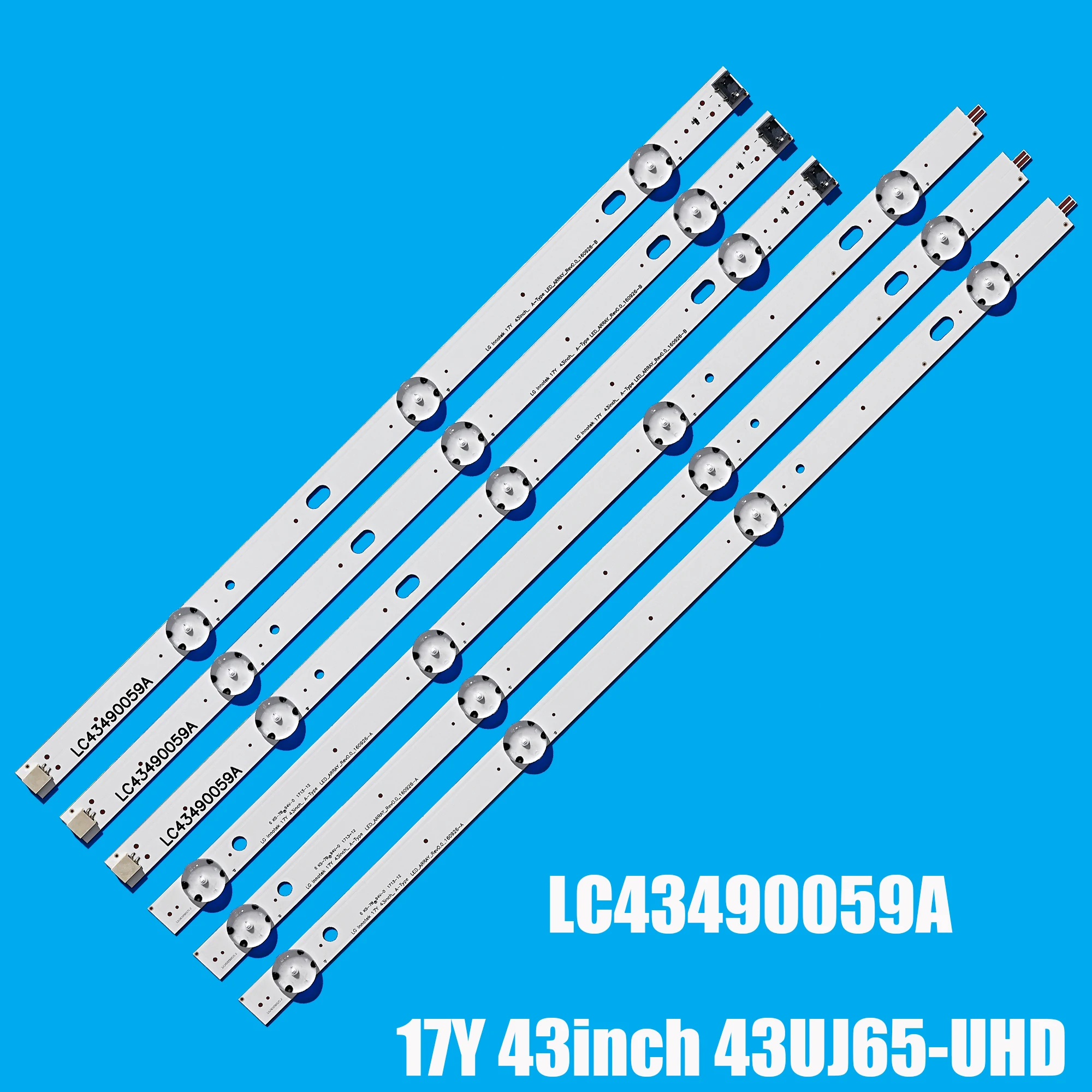 

3 шт. лента светодиодной подсветки для LC43490059A LC43490058A 43UJ635V 43UK6300PLB 43UJ651V 43UJ634V 43UJ630V 43UJ561V 43UJ655V