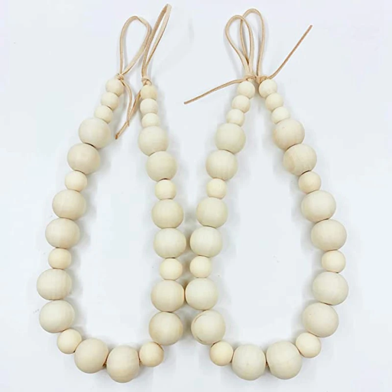 Завязки для штор 2Cps завязки из натурального дерева окон Загородная гирлянда