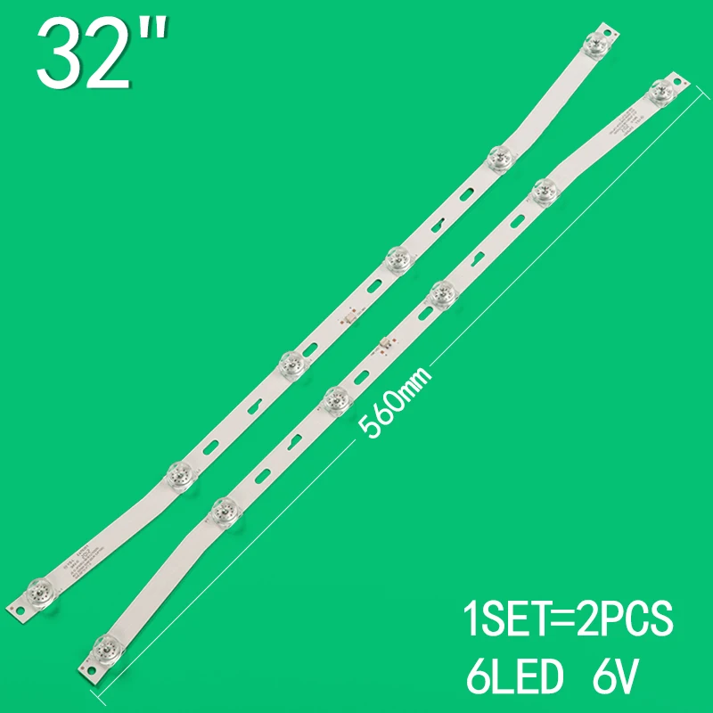 

For 32" LCD TV JS-D-JP32EU-061EC (70329) R72-32D04-024E32UK/UP100 Konka MGTV320KA MGTV32QKA Leroy 32BC6600 backlight strip