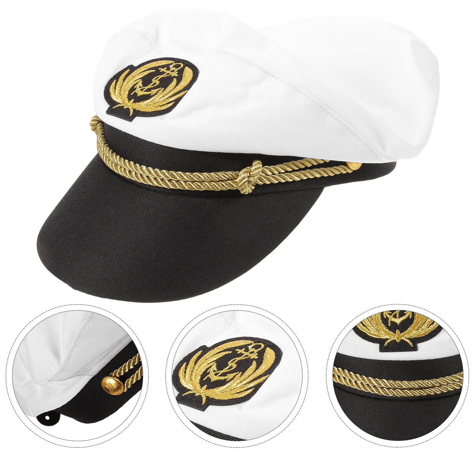 

Men Captain Hat Decoration Boating Sailor Prop Stage Performance Clothing Accessories