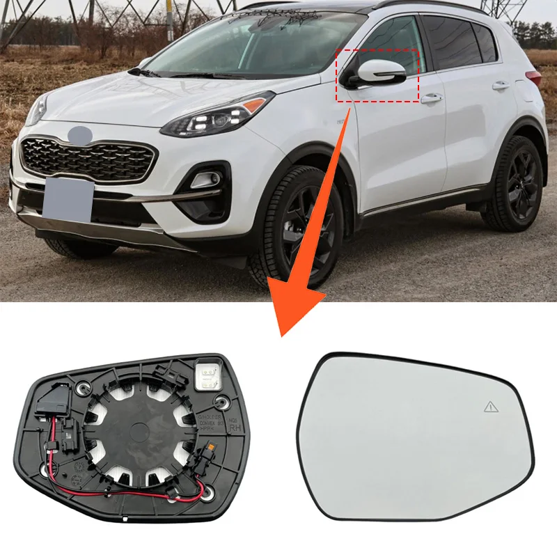 Фото 【Для KIA SPORTAGE 2021- 】Стеклянное зеркало заднего вида с подогревом/BSD-подогревом Автомобильные аксессуары №3