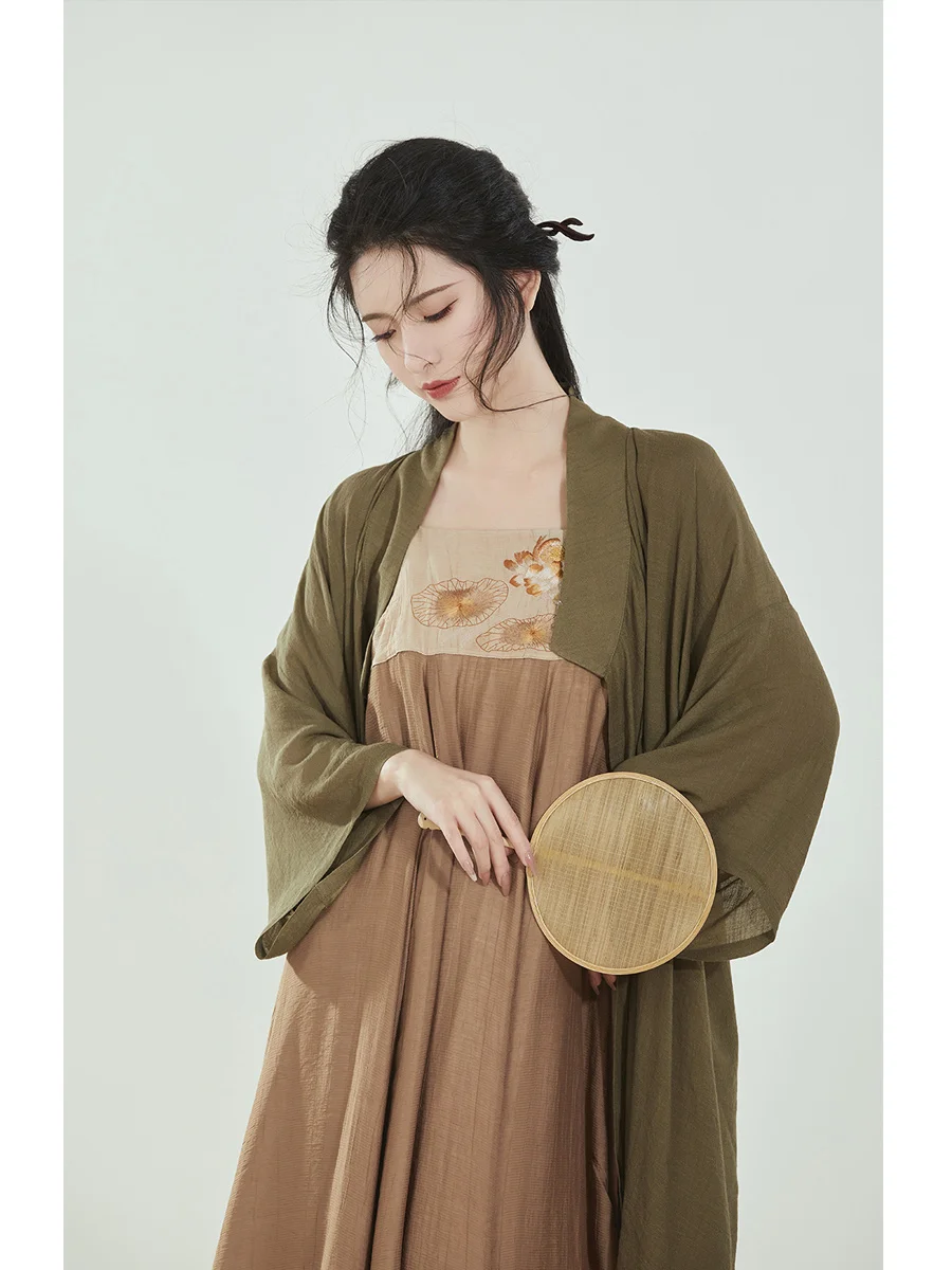 

ZhiZaoSi Original [Jianghe] Tang Dynasty National Style Improved Hanfu Han Element Suspender Dress Zen Brocade Robe Jacket Suit