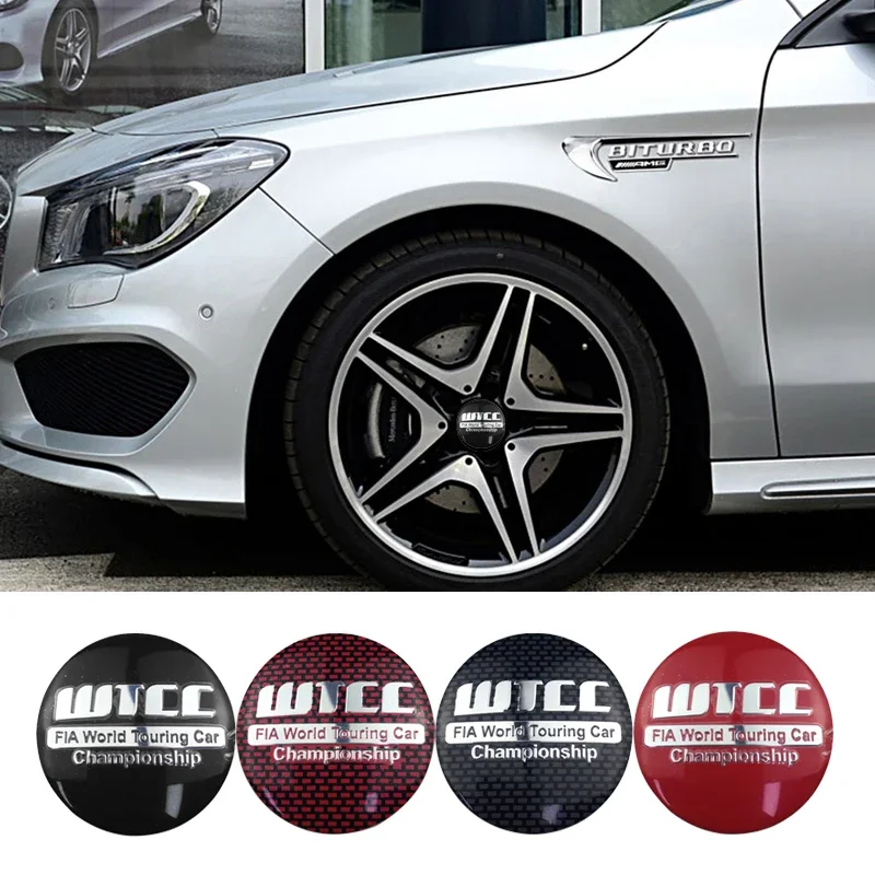 4 шт. 56 мм WTCC логотип центральные колпаки для ступиц колес автомобиля алюминиевая