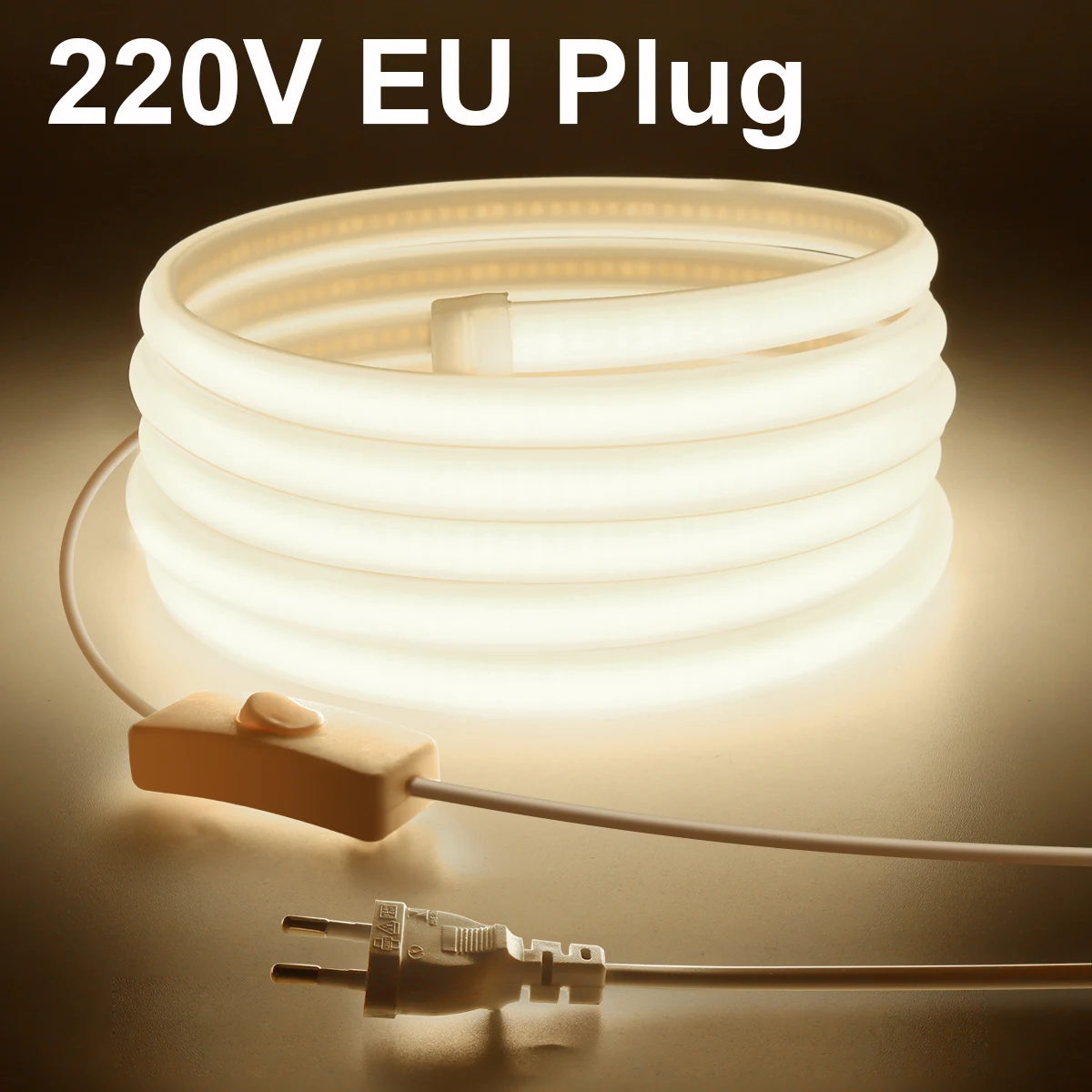 

Светодиодная лента COB White 280LED/м 220В