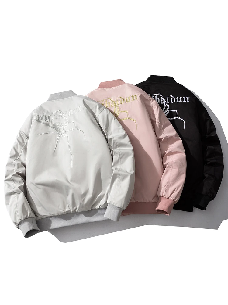 Модная мужская куртка-бомбер в стиле хип-хоп Женская бейсбольная куртка с