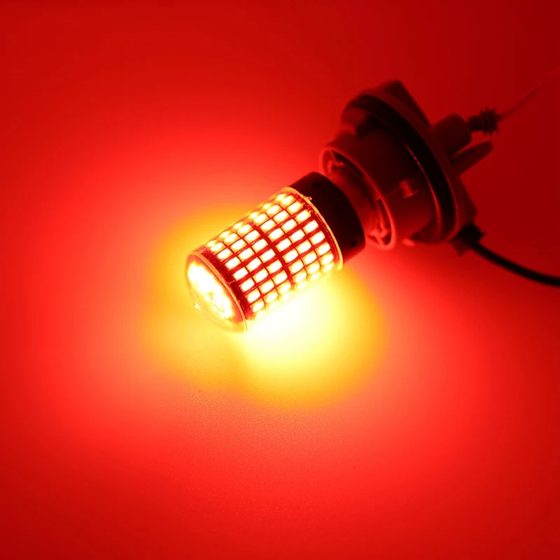 2 шт. светодиодные лампы 3156 P27W T25 3014 144Smd Canbus высокой яркости автомобиля задние