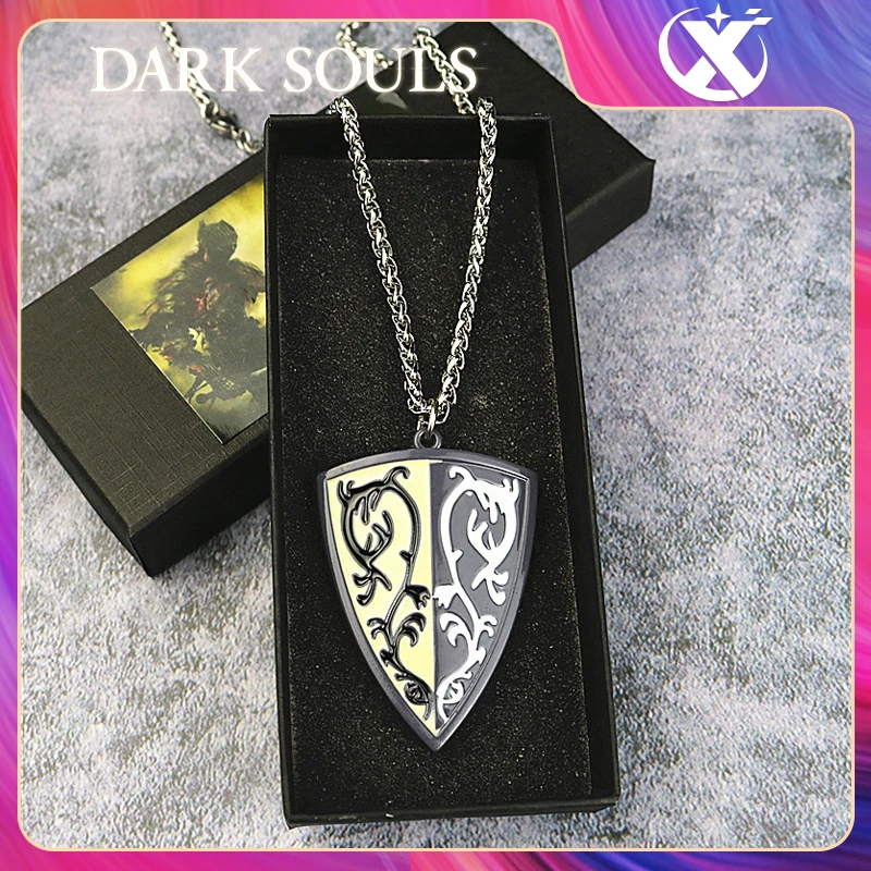 

Dark Souls Anime Peripheral Necklace Artelius Sword KeyChain Metal Knight Shield Praise Sun Pendant Collection Gifts