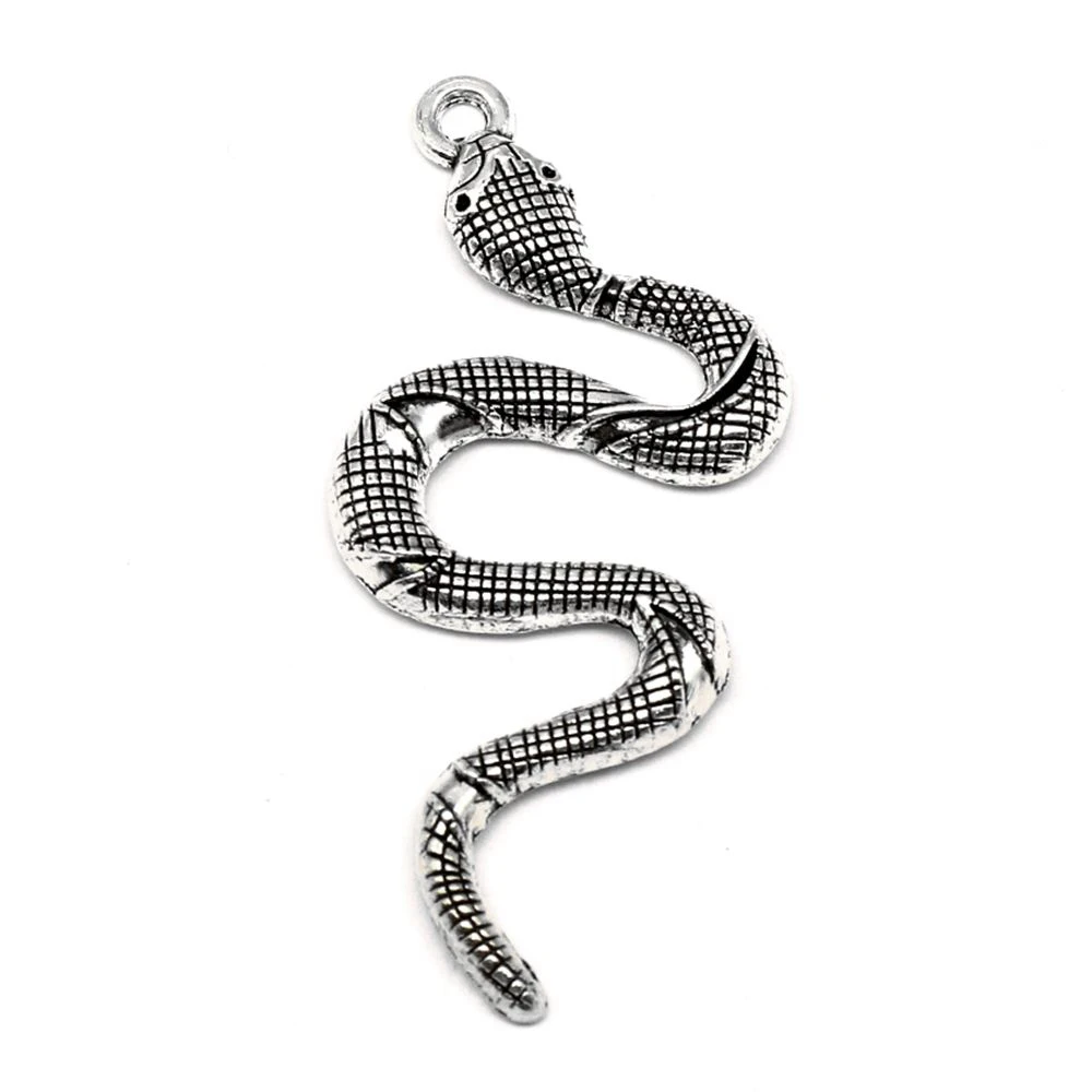 

30pcs Wholesale Jewelry Lots Snake Charms Pendant Supplies For Jewelry Materials 25x53mm