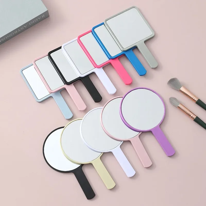 

Eyelash Extension Handheld Makeup Mirror Square Makeup Vanity Mirror with Handle Hand Mirror SPA Salon Compact Mirrors