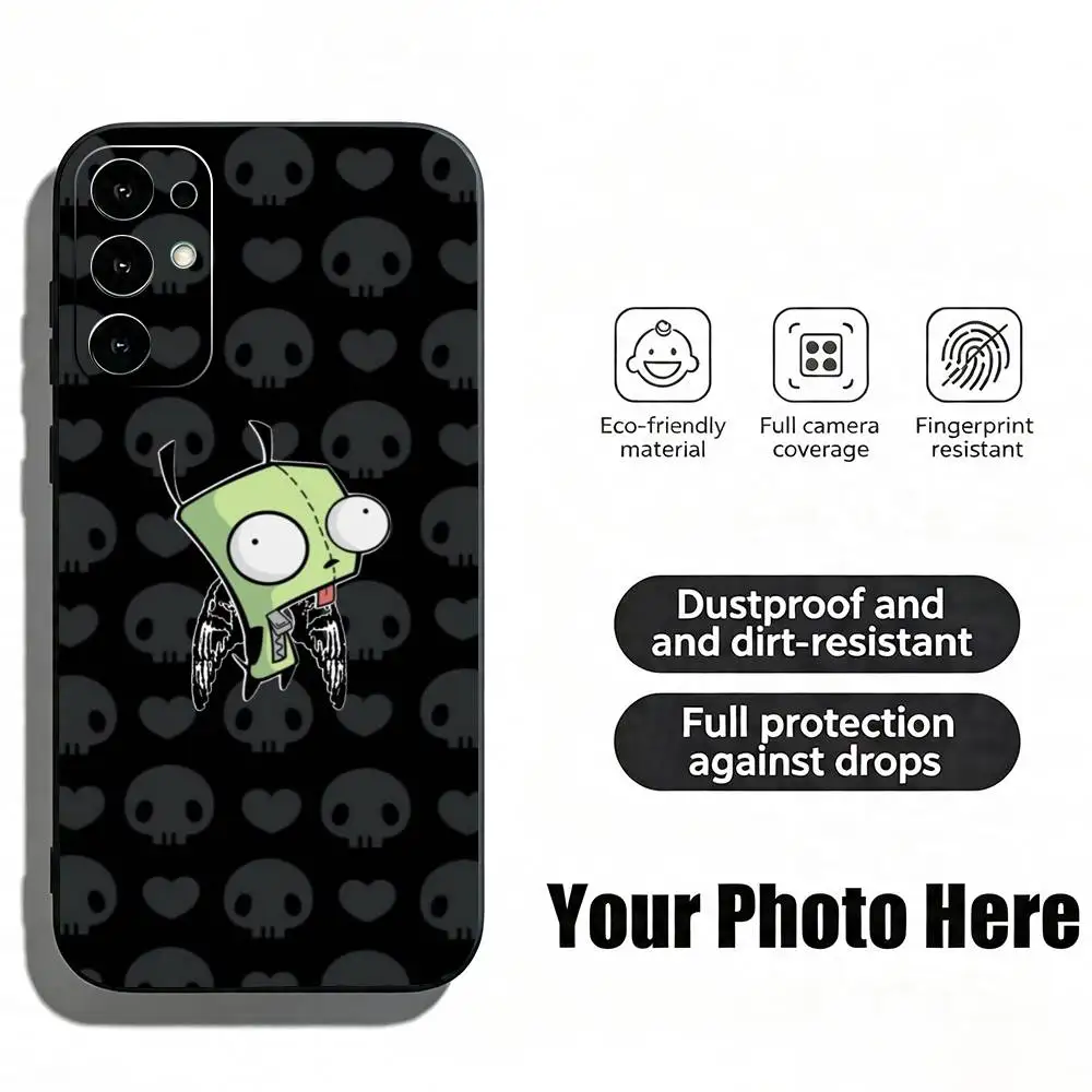 Фото Чехол для телефона Madness-s Invader Zim Gir-ES для Samsung S25, S24, S21, S22, S23, S30, Ultra, S20, Plus, FE, мягкий силиконовый, черный №3