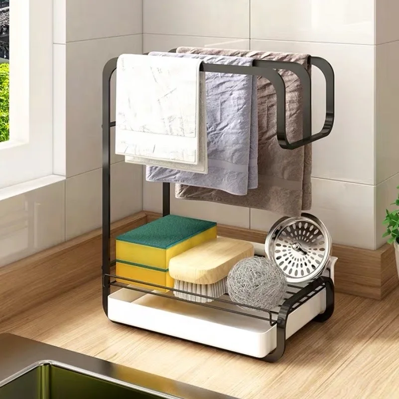 

Kitchen Storage Shelf Stainless Steel Desktop Rack For Home Kitchen Bathroom Hanging Wall Storage Shelf Organizer Cuisine