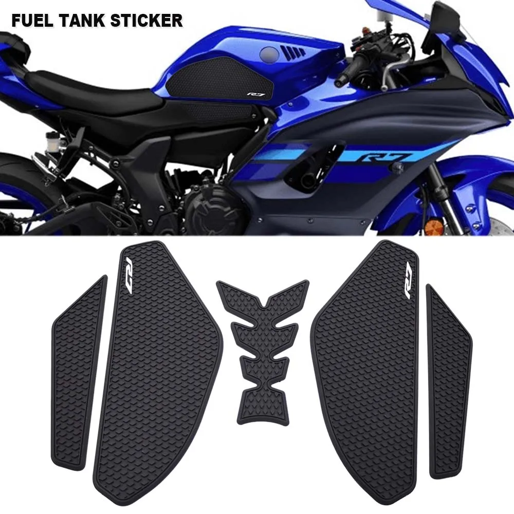 Фото Мотоцикл для R7 YZF R7 YZFR7 2021-2025 Боковая накладка на топливный бак Накладки на бак Защитные наклейки Наклейка Газовая наколенница Тяговая накладка на бак R7 №1