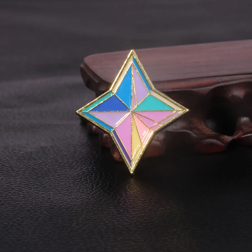 

Аниме Genshin Impact Cosplay Primogems унисекс металлический красочный мультяшный значок брошь на Хэллоуин костюмы Аксессуары Реквизит подарок