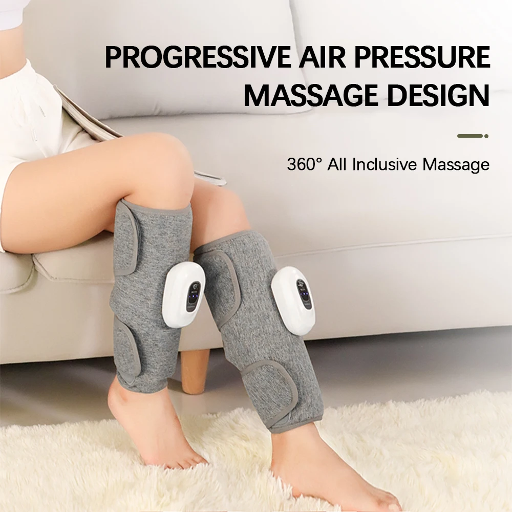 

Electric Leg Massager Wireless with Air Compression Rechargeable for Pain Relief Calf Muscle Fatigue Relax Massage USB Charging
