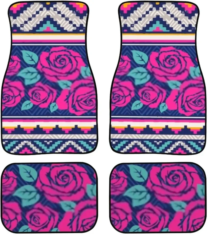 4 шт. автомобильные коврики с этническим принтом