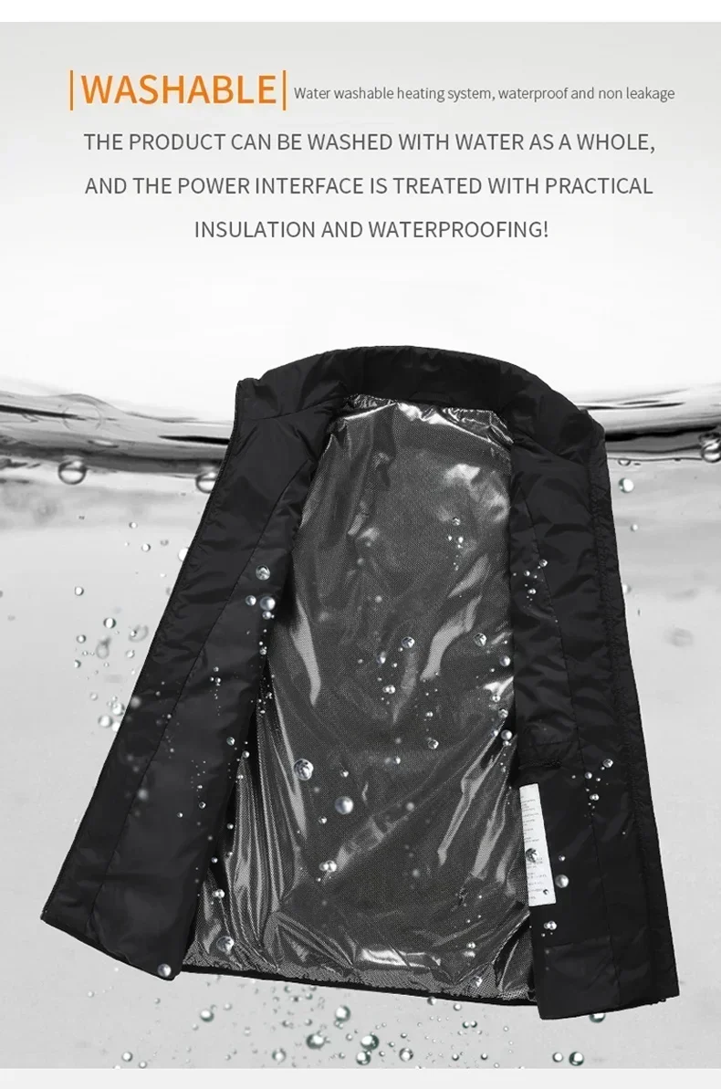 Жилет с подогревом 27/17/13 зон для мужчин и женщин USB-куртка электрическим умная