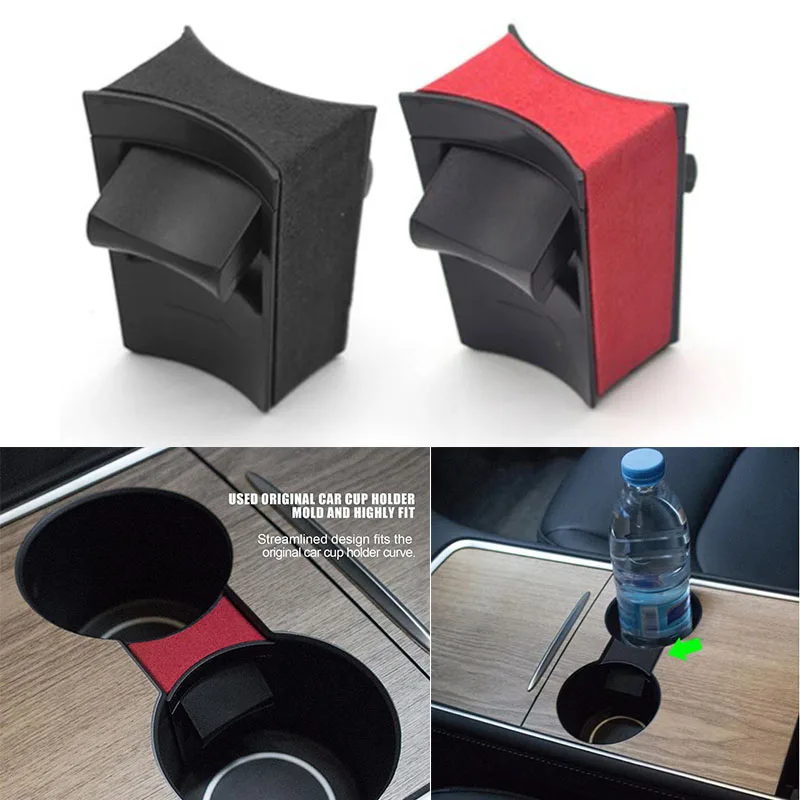 

Car Water Cup Holder Slot Limit Clip For Tesla Model 3/Y 2022 Car Interior Center Console Storage Organizer Limiter Accessories