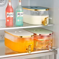 light luxury water pitcher with tap 5 3l summer cold beverage jug transparent teapot fridge juice tank