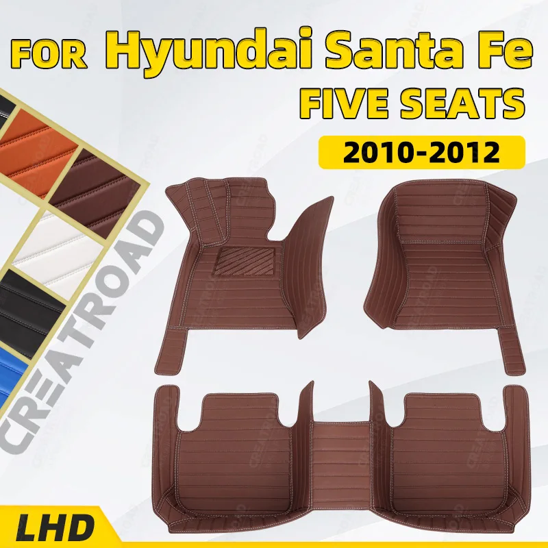 

Custom Car floor mats for Hyundai Santa Fe (FIVE SEAT) 2010 2011 2012 auto foot Pads automobile carpet cover