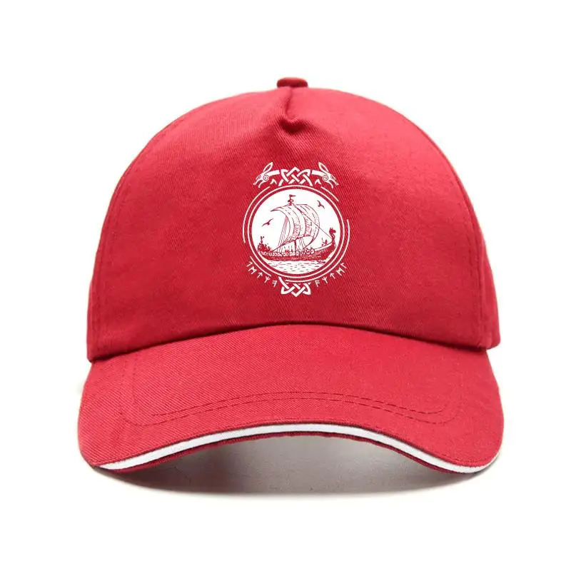 

Mesh Viking Ship Boat Runes Wikinger Vikings Bill Hat For Man Comfortable Cotton Slim Baseball Caps
