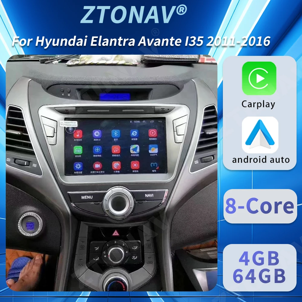 Автомобильная стереосистема для Hyundai Elantra Avante I35 2011-2016 Android автомобильный