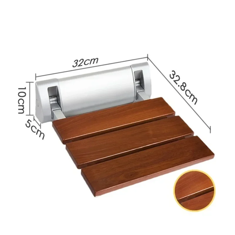 Высококачественный усиленный складной стул из массива дерева для ванной