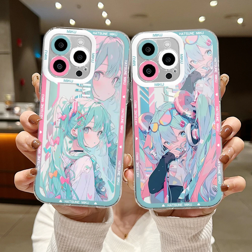 Новый чехол для телефона с аниме H-Hatsune Mikus для iPhone 16e 16 15 14 13 12 11 Mini Pro Max X XR XSMax 8 Plus, прозрачная мягкая задняя крышка (art.: 3920ccc6033bd) - 3920ccc6033bd