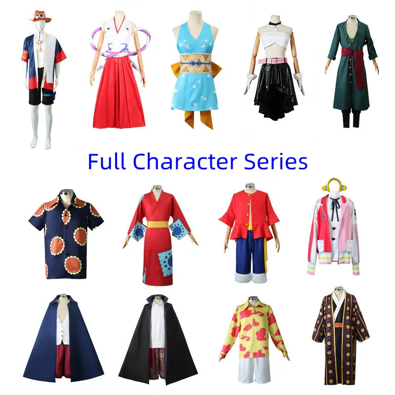 

FILM RED Anime Roronoa Zoro Monkey D. Luffy Uta Cosplay Costume Wano Kuni Country Wig Skirt Shirt Robe Man Woman Halloween Suit
