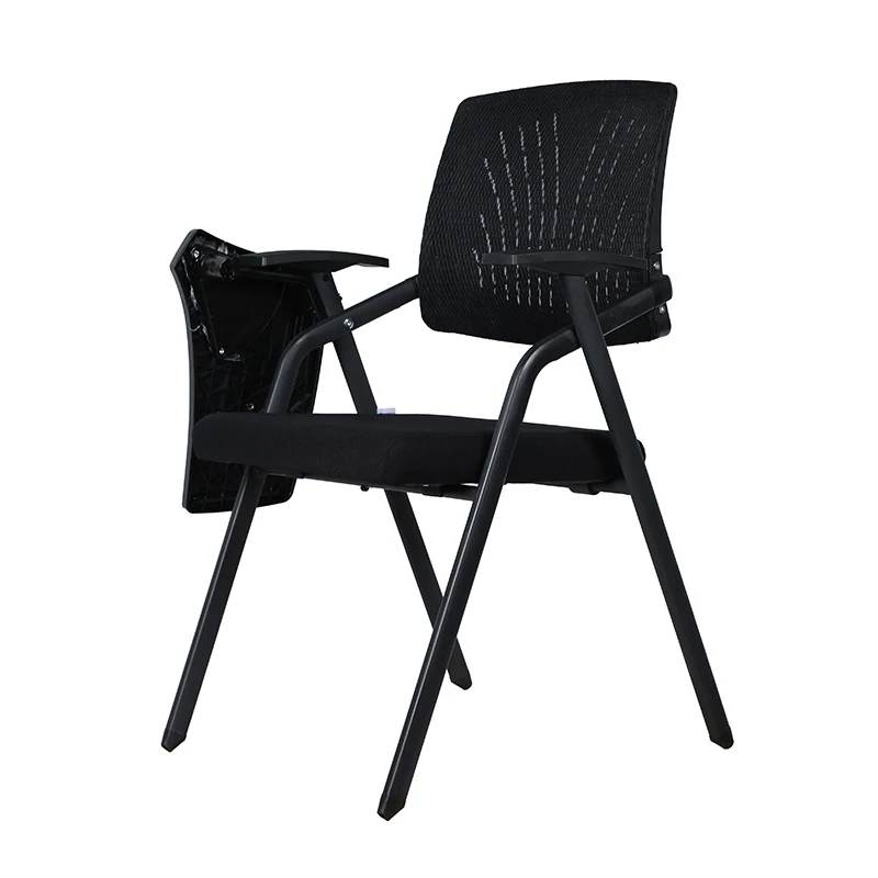 Plastic Office Training Chair With Writing Pad Laptop Table