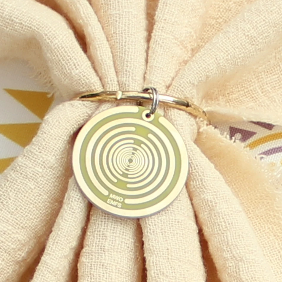 Набор из 12 золотых металлических колец для салфеток Tesla поляризационный диск