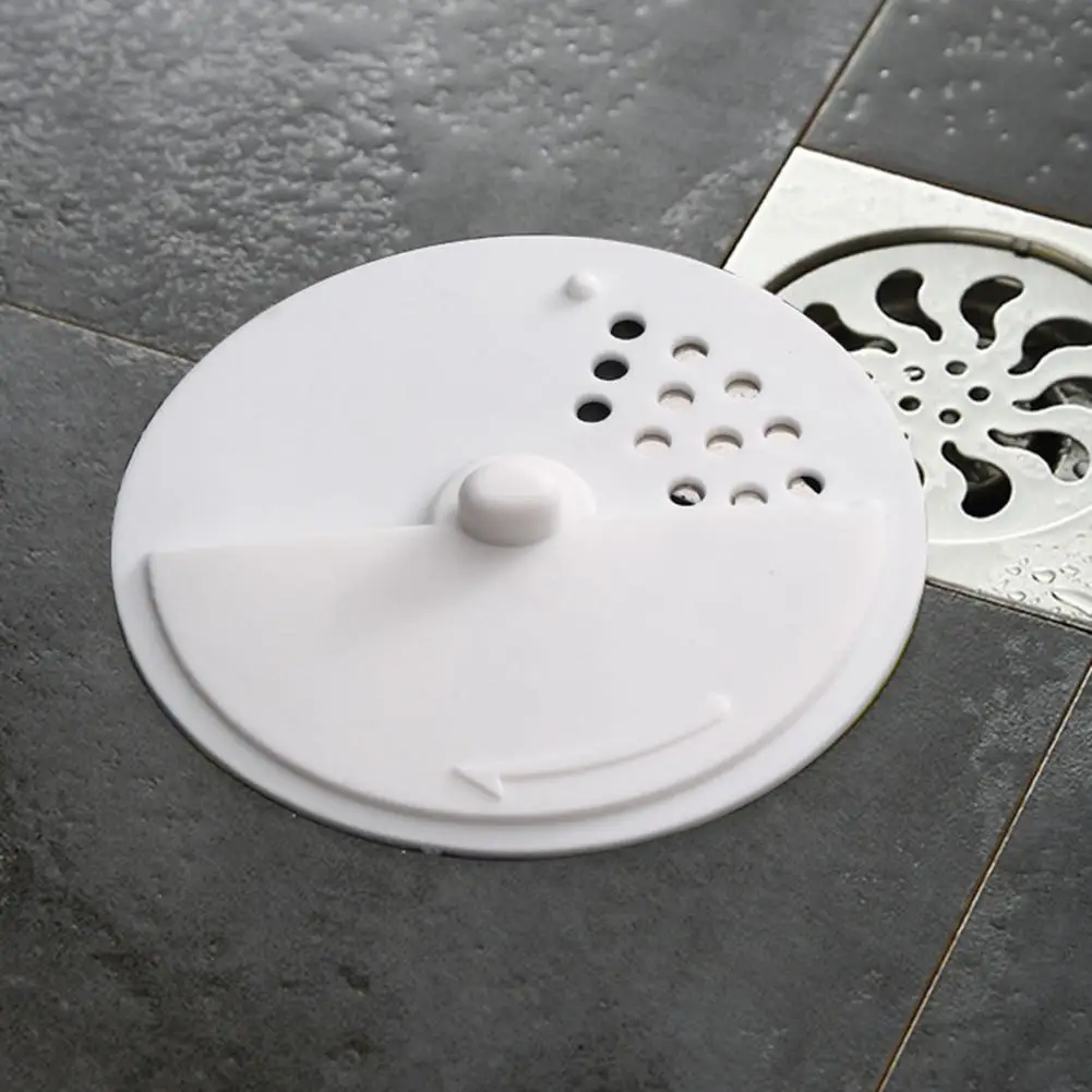 

2Pcs Useful Sink Strainer Rotatable Cover Floor Drain Cover Anti-odor Sink Anti-blocking Sealed Drain Cover Anti-clogging