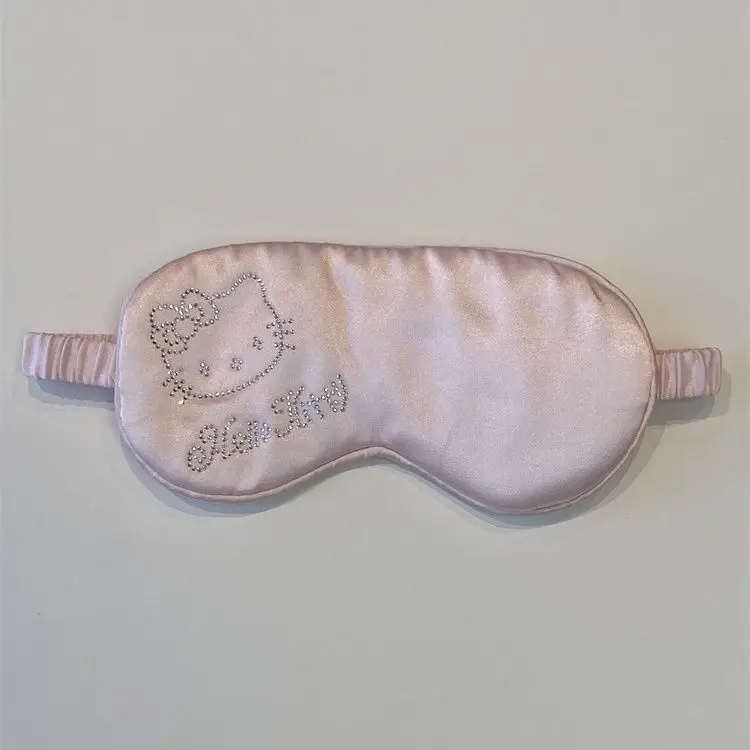 Новая шелковая маска для глаз Miniso Hello Kitty с бриллиантами эластичная лента без