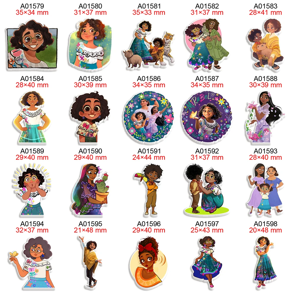 Пластиковый плоский кабошон с мультяшным принтом 30 шт./лот |