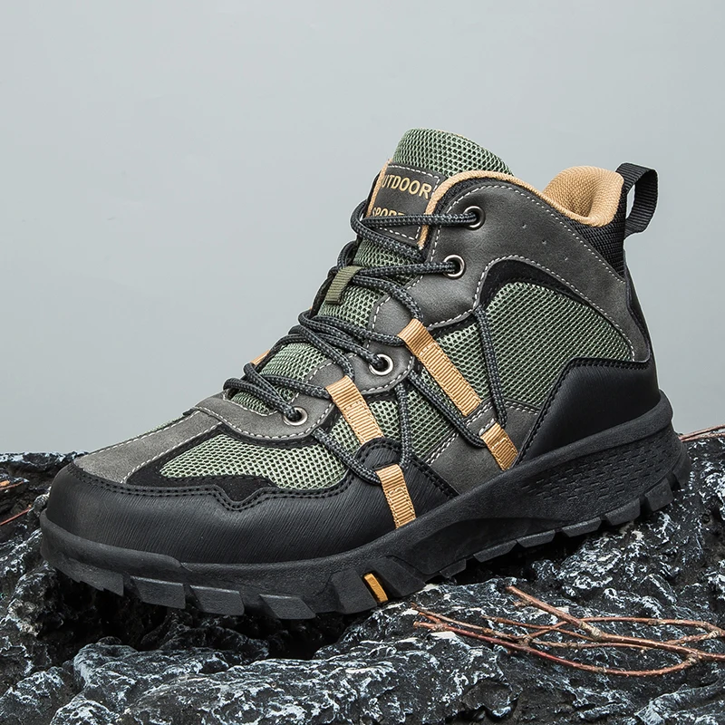 

Men Army Boot Military Desert Ankle Waterproof Shoes Platform Hiking Trekking Ankle Shoes